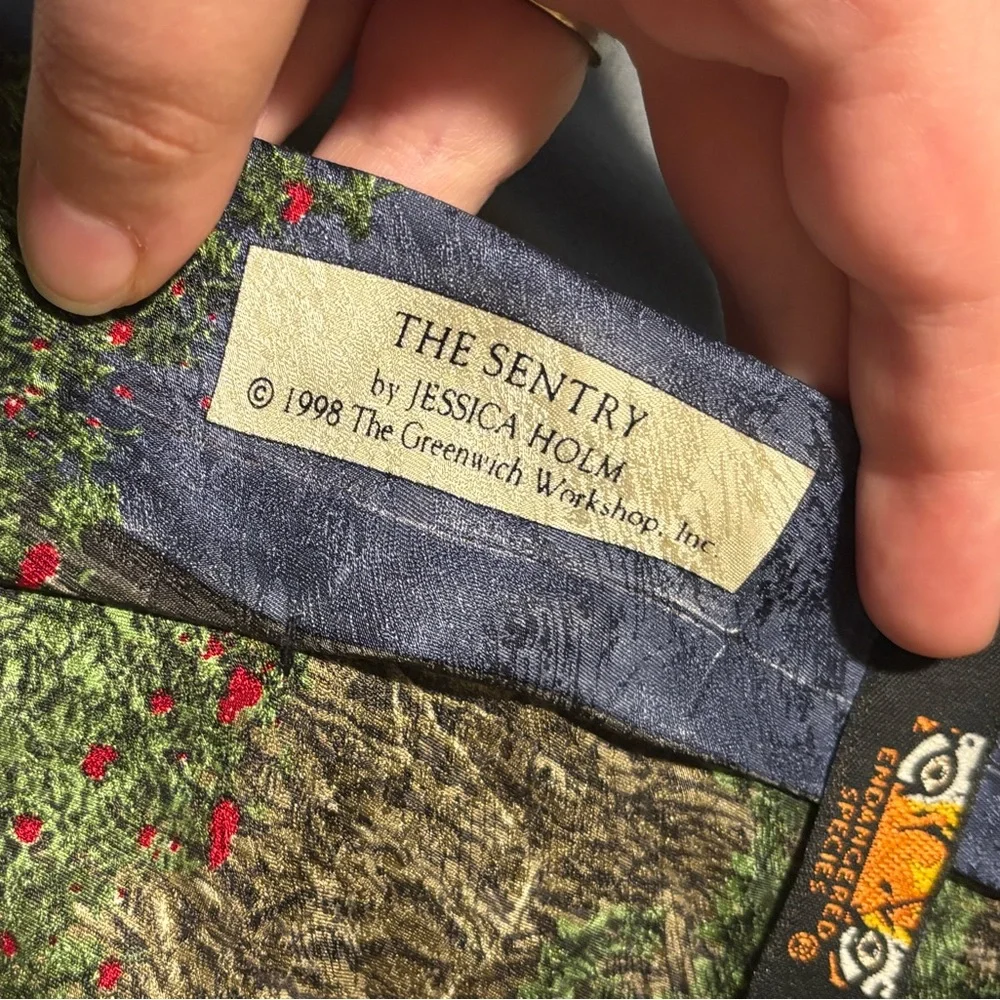 ENDANGERED SPECIES Vintage “The Sentry” 100% Silk Men’s Labrador Tie